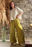 Basso Shirring Wide Leg Pant Rustic Olive